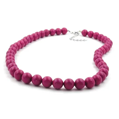 Produktbild von Kette Perlen 10mm violett-glänzend violett 10mm