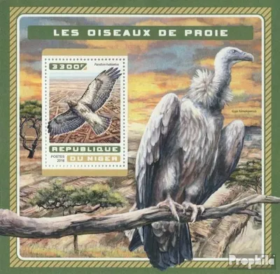 Produktbild von Briefmarken Niger 2016 Mi Block 626 (kompl. Ausg.) postfrisch Raubvögel