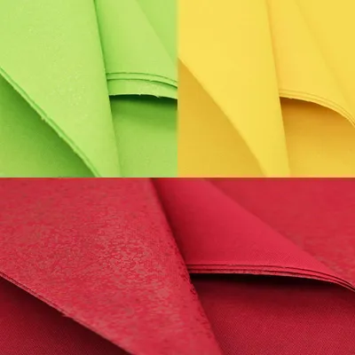 Produktbild von 3 zuschneidbare Flicken aus Baumwolle zum Aufbügeln, mehr als 40 Farbvarianten, Farbe:rot gelb grün