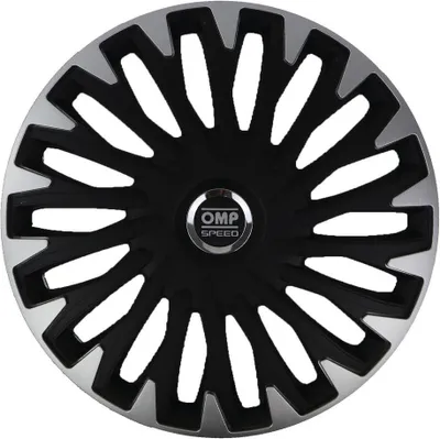 Produktbild von 13" Zoll Radkappen Schwarz Silber Radzierblenden Radblenden OMPS07021312 OMP