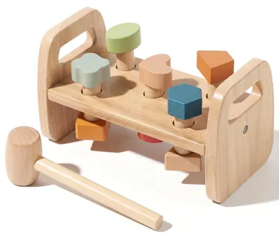 Produktbild von Holzklopfbank für Kinder, Montessori Lernspielzeug