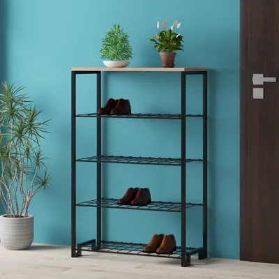 Produktbild von Skye Decor, Nancy, Schuhschrank, 100 % MELAMINBESCHICHTETE SPANPLATTEN, Atlantische Kiefer, 30 x 109 x 72 cm