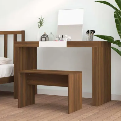 Produktbild von " " Schminkhocker Braun Eichen-Optik 70x35x45 cm Holzwerkstoff NeuMöbel 5109966