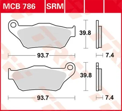 Obrázok produktu pre Plaquettes de frein TRW Trw Sinter Mcb786Srm
