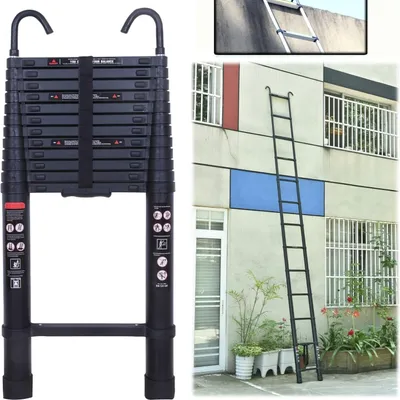 Image de Échelle télescopique - Échelle extensible - Échelle pliante - Échelle en aluminium - Échelle multifonctionnelle