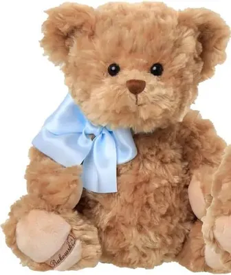 Produktbild von Bukowski Teddybär Ludwig mit blauer Schleife 35 cm Plüschteddybär