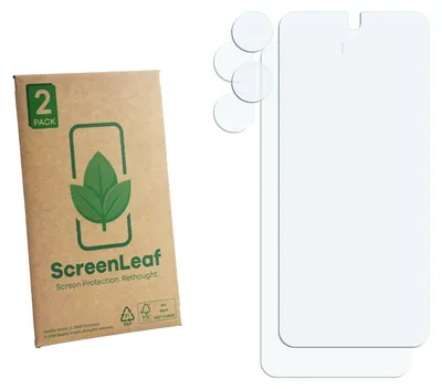Produktbild von 2x ScreenLeaf Schutzfolie für Itel A80 (Display+Kamera) Displayschutz Display Schutz Folie Klar Transparent