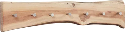 Image de MASSIVMOEBEL24 | Portemanteau mural 70x5 Acacia laqué Bois naturel PURE ACACIA #712