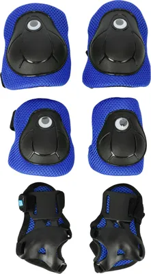Produktbild von CRAZY SAFETY Schutz-Set Protection mit Ellenbogen-, Knie- und Handgelenkschonern 0136 Blue One Size