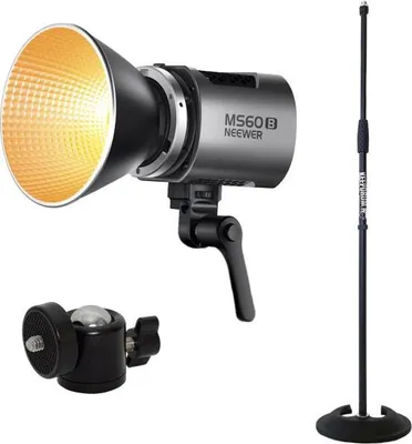 Immagine prodotto di Luce continua Neewer MS60B Luce foto-video a LED con treppiede e giunto a sfera