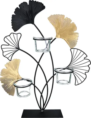 Produktbild von Gilde Teelichthalter "Ginkgo" 69493