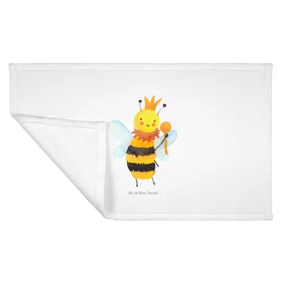 Produktbild von Mr. & Mrs. Panda 50 x 100 Handtuch Biene König - Weiß - Geschenk, Hummel, gesichtstuch, Händehandtuch, Flauschtuch, frottee, 50x100