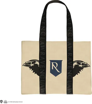 Produktbild von Cinereplicas Harry Potter – Ravenclaw Deluxe Baumwolltasche mit Polyesterstreifen 41 * 34 cm – Offizielle Lizenz