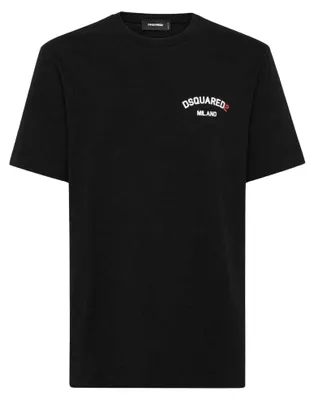 Produktbild von DSquared2 - T-Shirt für Herren/Damen Uni, Baumwolle, Regulär SY4045 (M) (Schwarz)