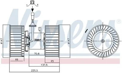 Produktbild von Elektromotor, Innenraumgebläse NISSENS 87640