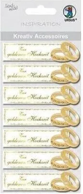 Produktbild von Dekoartikel Kreativ Goldhochzeit selbstkleben Liefermenge