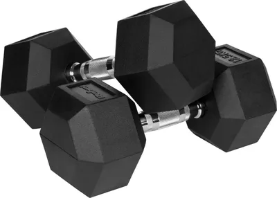 Zdjęcie produktu dla Hantle żeliwne gumowane HEX 2x12.5 kg REBEL ACTIVE