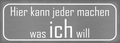 Produktbild von vianmo Holzschild 10x27 cm hier jeder macht was ich will Dekoration