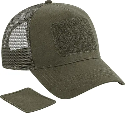 Produktbild von Beechfield Patch Snapback Trucker Kappe PC3956 (Einheitsgröße) (Militärgrün)