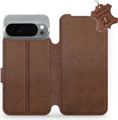 Produktbild von Echtleder Handyhülle für Pixel 10 Pro XL, Mobiwear Leather, Braun