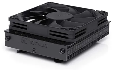 Produktbild von Noctua NH-L9A-AM4 CHROMAX.BLACK, Kühlkörper/Radiator, 9,2 cm, 600 RPM, 2500 RPM, 57,5 m³/h, Schwarz