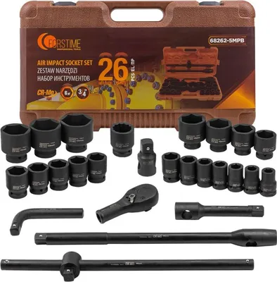 Obrázek produktu pro Rázový klíč 3/4'' 17-65mm šestihran 26dílný kufřík