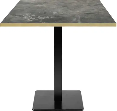 Produktbild von Tisch 70 x 70 cm – Modell Milan aus metallischem Stein mit Messingkanten