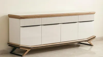 Obrázok produktu pre Konzolet, moderný štýl, farba: biela, pohodlné, vhodné do obývačky, praktické, komfortné