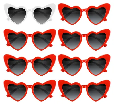 Immagine prodotto di Occhiali da sole vintage a forma di cuore, perfetti per le feste