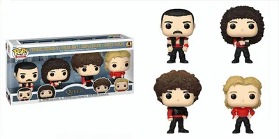 Produktbild von Queen POP! TV Vinyl-Figur, 4er-Set, "Radio Gaga", 9 cm