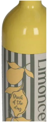 Imagen del producto de Colección HD, jarra tipo "limoncello", de cerámica, color amarillo, dimensiones: 7,5 x 7,5 x 34,5 cm