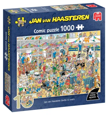 Produktbild von Jan van Haasteren - 10 Jahre - Studio - 1000 Teile, 1000 Stück(e), Landschaft, 15 Jahr(e)