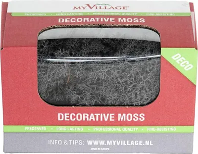 Produktbild von My Village Rentier Moos dunkelgrau 50g für Weihnachtsdörfer Modellbahn Dekoration