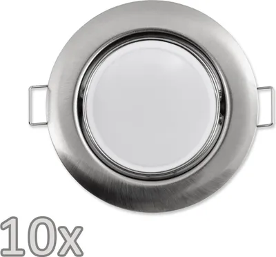 Produktbild von Einbauleuchten-Set McShine,10xRahmen 10xLED-Modul 5W 440lm 230V Edelstahl