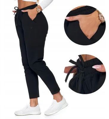 Productafbeelding van Klassieke, losvallende dames joggingbroek MORaj L, zwart