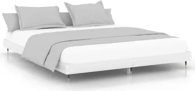 Produktbild von vidaXL Bettgestell Hochglanz-Weiß 140x200 cm Holzwerkstoff