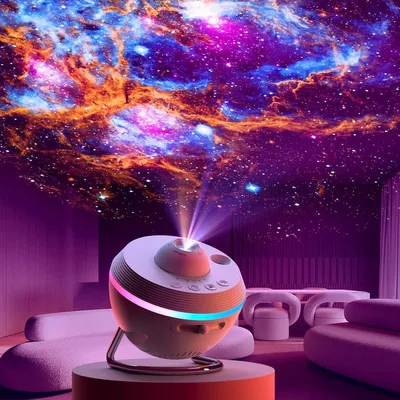 Produktbild von Minicee Sternenhimmel Projektor – 13 4K-Filme, 6 Lichteffekte, Nachtlampe