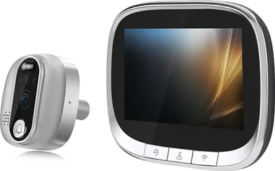 Obrázek produktu pro Chytrá kamera DoorBell 2,4GHz WiFi Peephole 4,3palcový IPS displej pro aplikaci Tuya Bezdrátová noční PIR detekce pohybu v domácnosti Vestavěná baterie Nabíjecí prohlížeče