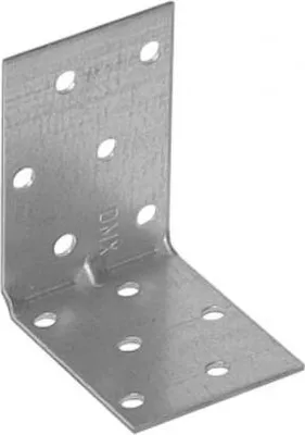 Produktbild von 20x Lochplattenwinkel mit kleiner Sicke 60x60x40mm Winkelverbinder Stuhlwinkel