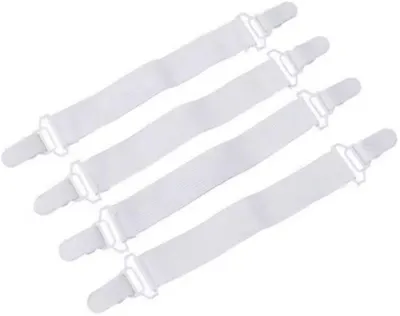 Produktbild von Bettlakenspanner – Bettdecken-Clips – Bettlaken-Clips – 4 Stück – multifunktional – Spanner – Clips für Ihr Bettlaken – Weiß – CHPN