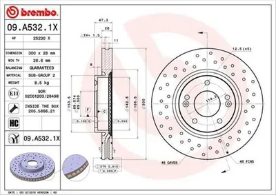 Zdjęcie produktu dla Tarcza hamulcowa BREMBO 09.A532.1X