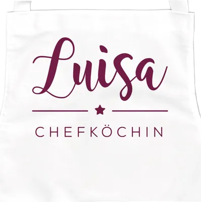 Produktbild von Personalisierte Kinderschürze mit Namen Chefkoch/Chefköchin Kochschürze Sterne-Koch Kinder SpecialMe Köchin weiss-bordeaux 3-6 Jahre
