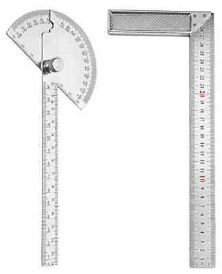Obrázok produktu pre Uhol na rezanie 300 mm x 140 mm, uhlomer s uhlom 90°, s stupnicou, pre presné merania
