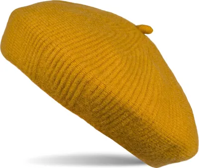 Produktbild von styleBREAKER Damen Feinstrick Baskenmütze mit dezentem Streifen Muster, Winter, Barett, Béret, Franzosen Mütze 04024200