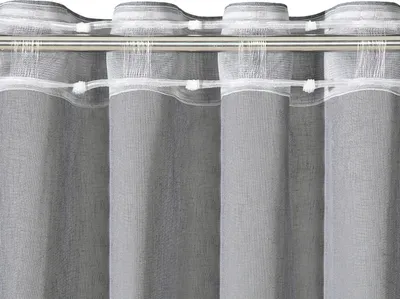 Produktbild von Gerster Schal auf Wellenband B = 140 x H =245 cmTransparent We Uni anthrazit