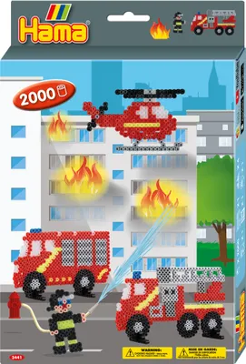 Produktbild von Hama Bügelperlen midi "Feuerwehr" Geschenkpackung 2.000 Bügelperlen