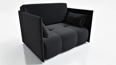 Produktbild von Wohnero24 Nessi 2 Schlafsofa 112x195 cm mit Schlaffunktion & Bettkasten – Sofa Schwarz