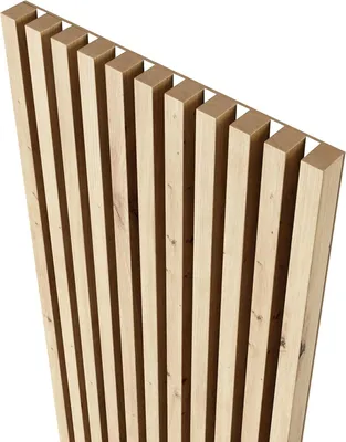Produktbild von MEBANO. Akustikpaneele auf Weißplatte - 4 Stücke x (240x18,5 cm), Eiche Artisan, Wanddeko Lamellen aus MDF, Wandverkleidung, Paneele Wand Wohnzimmer, Holzpaneele auf HDF-Platte