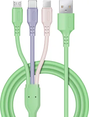 Produktbild von 3-in-1 Daten Kabel Schnellladegerät Ladekabel kompatibel für Ios Android Type-c Interface Iphone 1.2m