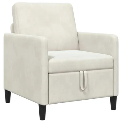 Zdjęcie produktu dla Sofa z schowkiem vidaXL, kolor kremowy, 72 x 78 x 87 cm, poliester